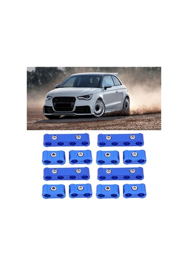 Konesam 12 Adet Mavi Aluminyum İğne Tel Ayırıcı - 8mm, 9mm, 10mm Uyumlu - Motor Telini Düzenleyen Ve Düzenleyen Parçalar