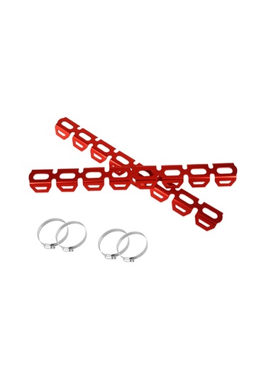 Symbee Motosiklet Egzos Borusu Isı Koruması - Evrensel Uyumlu, Isı Yalıtımı Ve Yanma Engeli, Kırmızı Renk