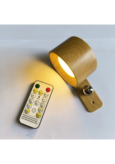 Ranyeek Usb Şarjlı Led Duvar Lambası, Dokunmatik Ve Uzaktan Kumanda, 3 Renk Tonu, 3 Aydınlatma Seviyesi, Manyetik Ve 360 Dönebilen, Kurulum Gerektirmeyen Gece Lambası Diğer