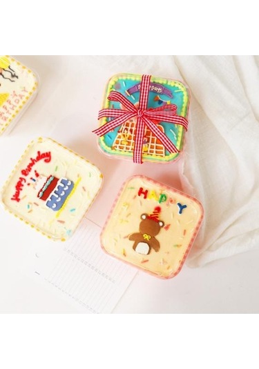 Pembe 10 Adet Tek Kullanımlık Kek Kutusu Şeffaf Kapaklı Su Geçirmez Yağ Geçirmez Paket Kare Sevimli Damalı Pasta Kutusu Tatlı Dükkanı İçin Pembe