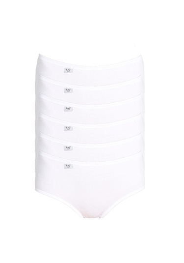 Tutku İç Giyim Kadın Likralı Bato Külot 6'lü Paket Beyaz
