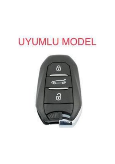 Peugeot Uyumlu 208 308 508 2008 3008 5008 Rifter Nano Anahtar Koruma Kılıfı Sustasız Beyaz Gold Altın Renk