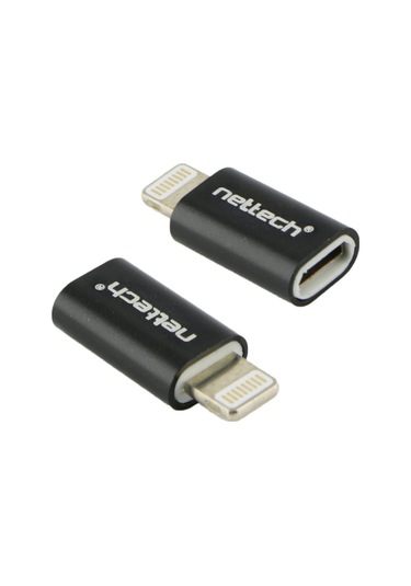 Nettech Micro Usb To Lightning Dönüştürücü Siyah Siyah