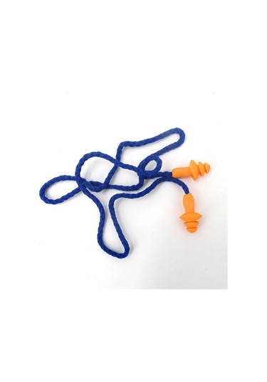 Turuncu. Gürültü Azaltma Ve İşitme Koruması İçin Kordonlu 20 Çift Yeniden Kullanılabilir Silikon Kulak Tıkacı Seti