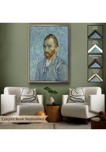 Çerçeveli Vincent Van Gogh Otoportre Tablo-7446