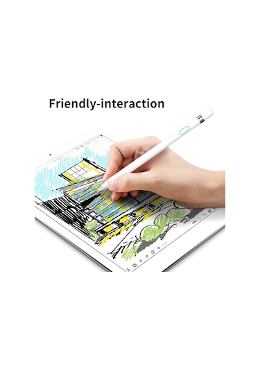 Neevoyu Beyaz 1.45mm Uçlu Dijital Kalem, 140mah Şarjlı Pil, Android/ıos Uyumlu, Taşınabilir, Yumuşak Yazı Ve Ekran Korumalı