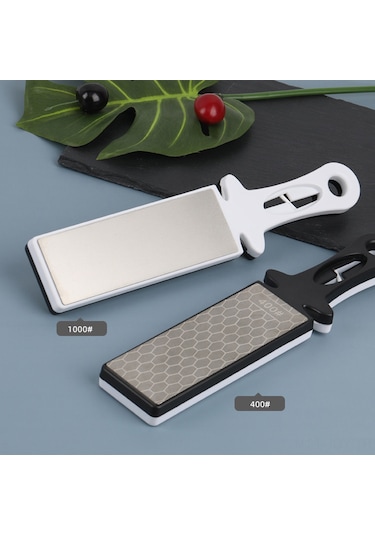 Youmex Ev Ve Bahçe İçin El Manuel 400 -1000 İki Yönlü Elmas Kesici Taslaştırıcı, Bıçak Ve Makas Taşlama Aracı, Ergonomik Tutamaklı