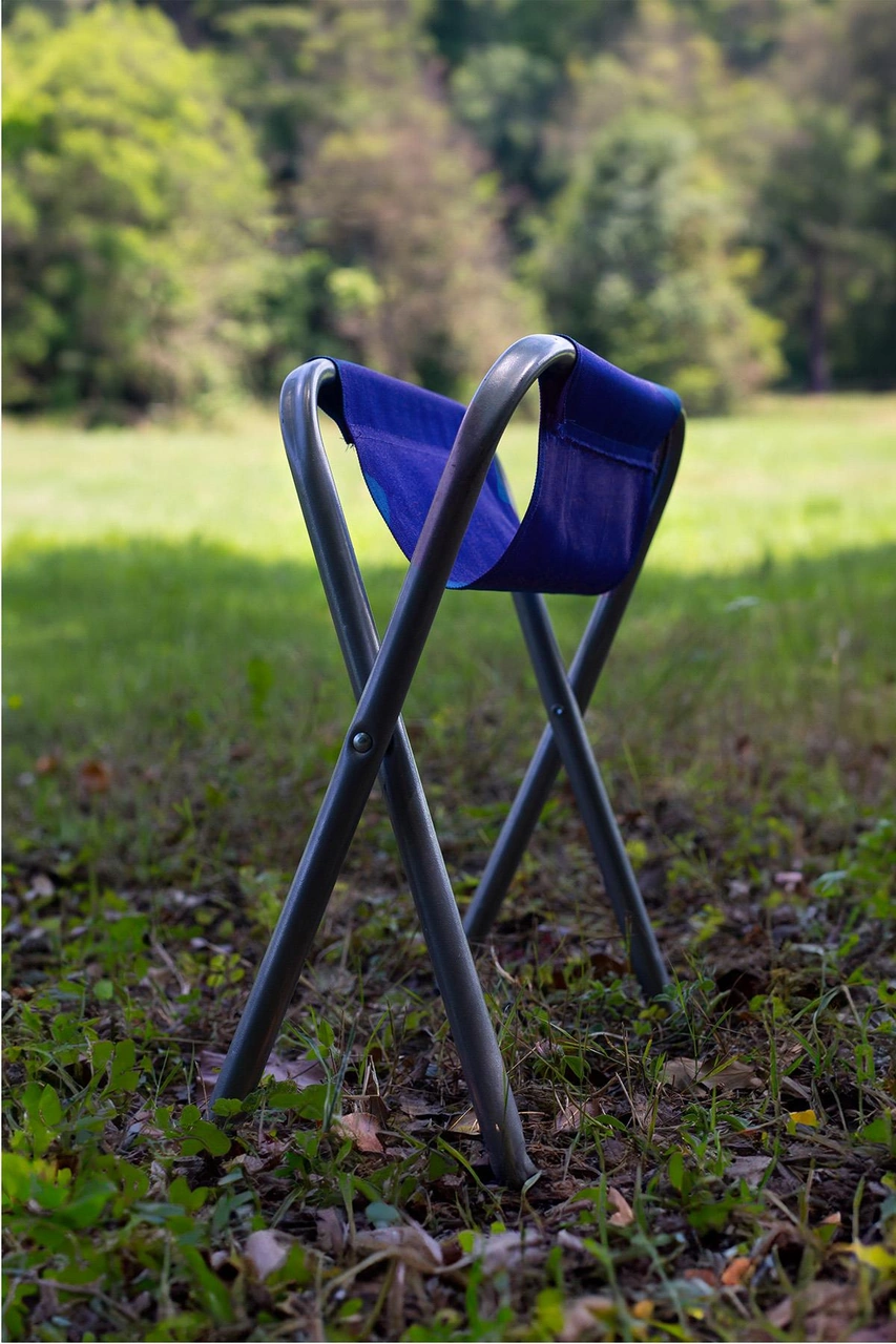 Exent 4 Adet Lacivert Tabure Katlanır Balıkçı Taburesi, Kamp Taburesi, Piknik Taburesi, Kamp Sandalyesi Black