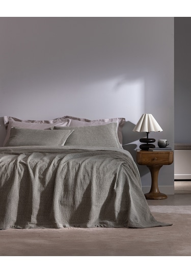 Madame Coco Feolette Çift Kişilik Yatak Örtüsü - Mint Yeşili Yeşil