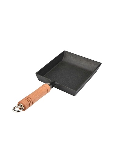 Mini Kızartma Tavası Demir Omlet Potu Tamagoyaki Ahşap Saplı Diğer