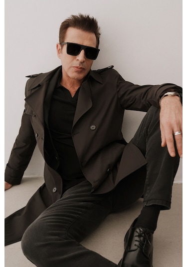 Ds Damat Regular Fit Siyah Apoletli Beli Kemerli Pardösü/Trenckot 1HF08ORT00013 Siyah