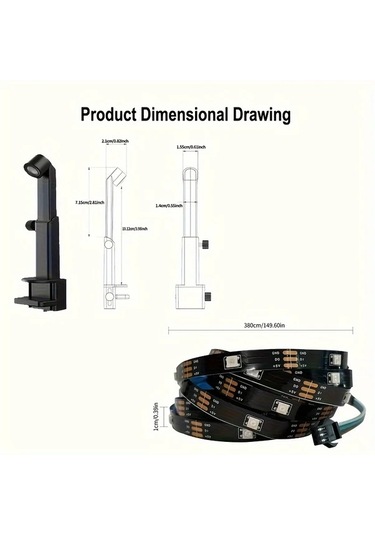 Honeybeeshop Eıssloly Rgbıc Led Tv Arka Aydinlatma Seridi 3 8m 12 5ft Ar Sensorlu Ekran Senkronizasyonlu Uygulama Ve Muzik Uyumlu Usb Guclu 35 80 Inc Tv Monitor Oyun Yatak Oturma Odasi