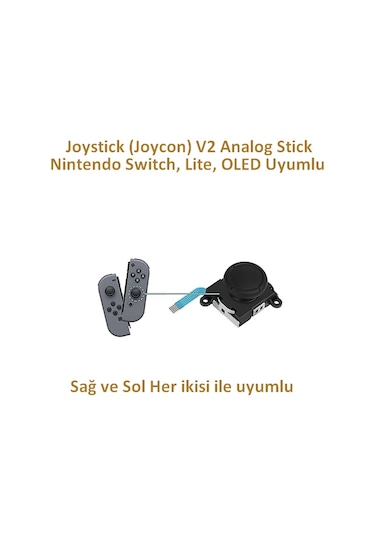 Nintendo Switch Ns Joystick Joycon V2 Analog Stick Siyah