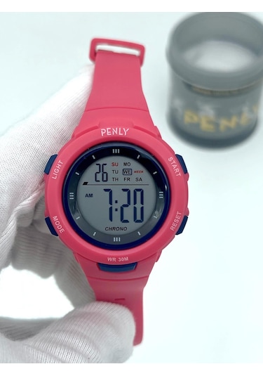 Penly Su Geçirmez Dijital Çocuk Kol Saati 8217 Model Pembe +4 Renk Kronometre-alarmlı 5atm