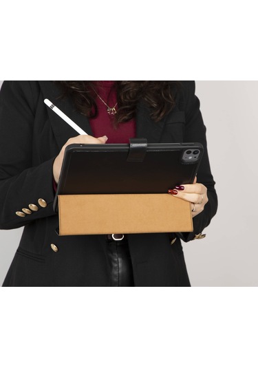 Standy Leather Apple İpad Pro 11" 2024 Kapaklı Kılıf