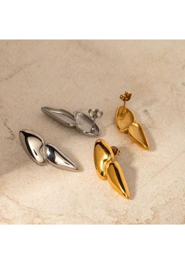 Şık 18 Ayar Altın Paslanmaz Çelik Küpeler Şalgam Küpeler Küpeler Altın Kaplama Küpeler Diğer