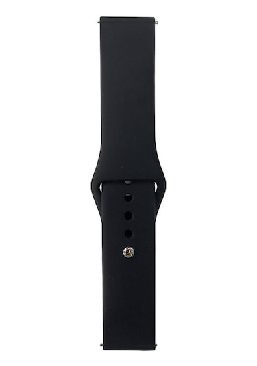 Mobilteam Huawei Honor Magic 2 46mm Band Serisi 22mm Klasik Kordon Silikon Strap Kayış-siyah