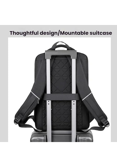 Sones Usb+type-c Şarj Portlu 15,6-16,6 İnç Sert Kabuklu Dizüstü Bilgisayar Sırt Çantası Unisex Hırsızlığa Karşı Korumalı Mavi İş Seyahat Çantası Diğer