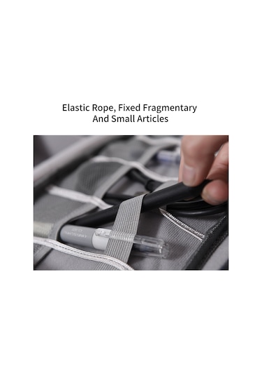 Yifomall Kırmızı Katyonik Su Geçirmez Çok Amaçlı Dijital Aletler, Veri Kabloları Saklama Çantası