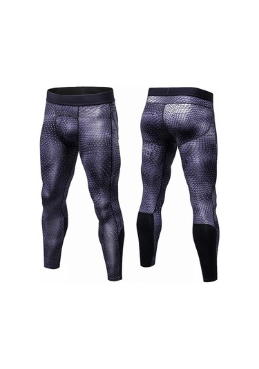 Yuerlian Erkek 3d Çiçek Baskılı Sıkıştırma Sıkı Uzun Pantolon Skinny Tayt