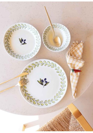 The Mia Olivos 6 Kişilik Yemek Takımı 31 Parça Set 2 Çok Renkli