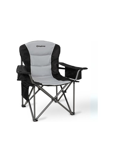 Kingcamp Juniper Bel Destekli Ultra Konforlu Xl Kamp Sandalyesi Blk/grey Siyah - Gri
