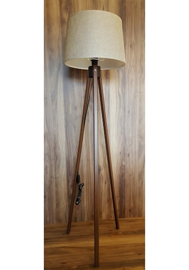 Krem Kahve Lambader 3 Ayaklı Al802