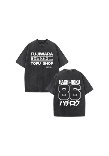 Dshztooma Vintage Kısa Kollu Anime Drift Ae86 Yarış Araba T-shirt Takumi Fujiwara Jdmbejerkek Bej