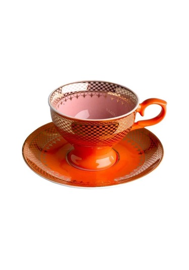Pols Potten Espresso Set Grandma- 4'lü Fincan Çok Renkli