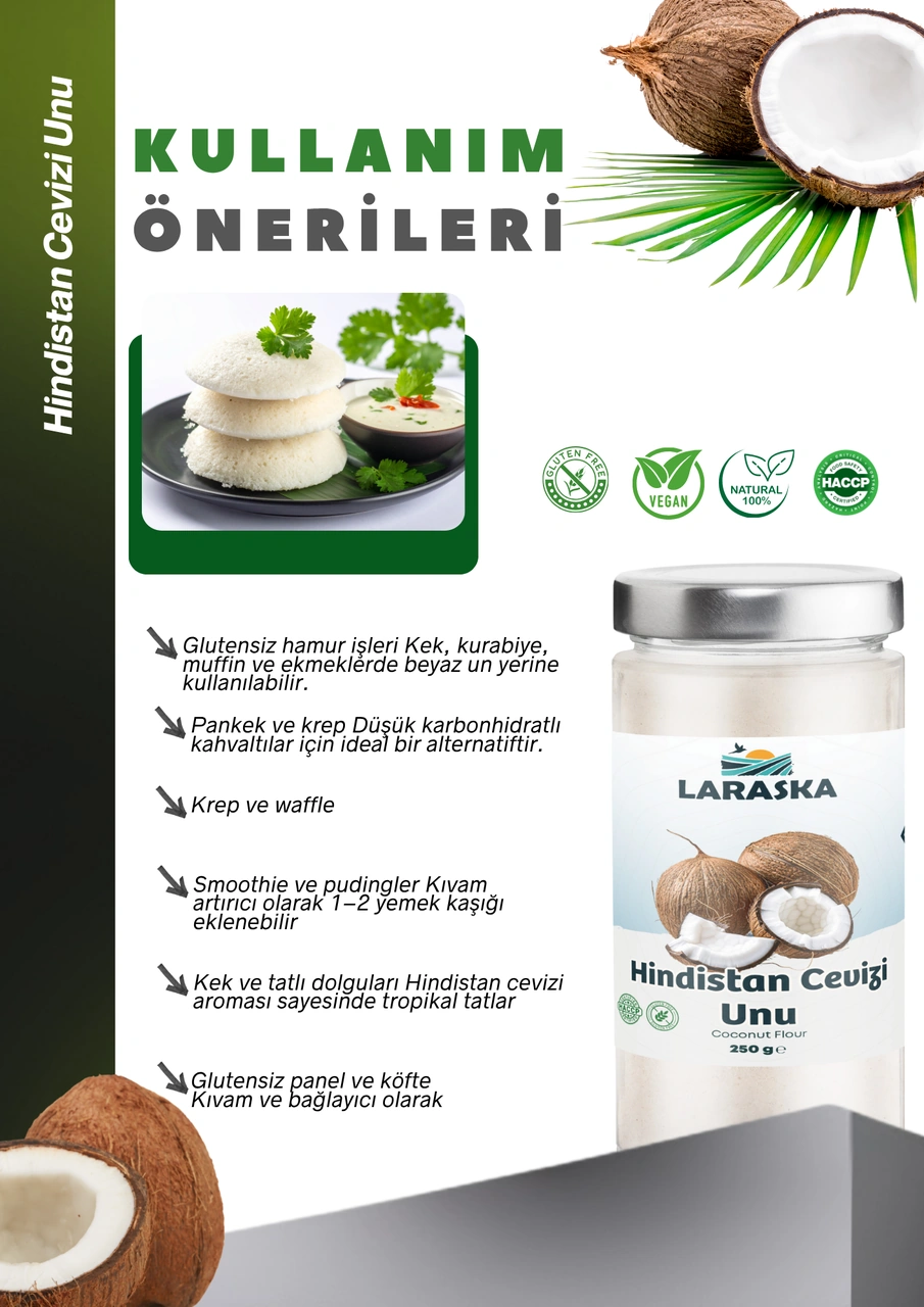 Glutensiz Hindistan Cevizi Unu 250g - Coconut Flour