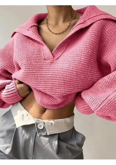 Weara Geniş Kollu Örgü Oversize Kazak 274393617