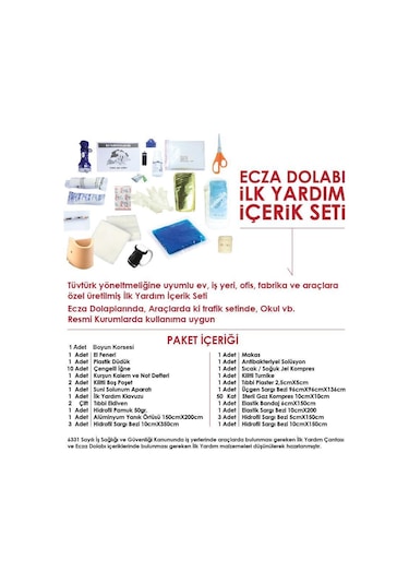 Primanova Panjurlu Ecza ve Banyo Dolabı + İlk Yardım İçerik Seti