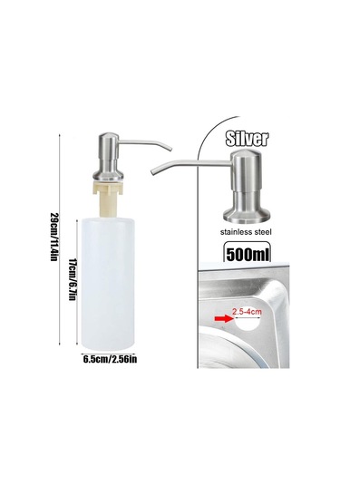 I-kitchen Sıvı Sabunluk Paslanmaz Çelik Pompa Ankastre Lavabo Sabunluk Silikon Uzatma Tüpü İle Mutfak Sabun Şişesi