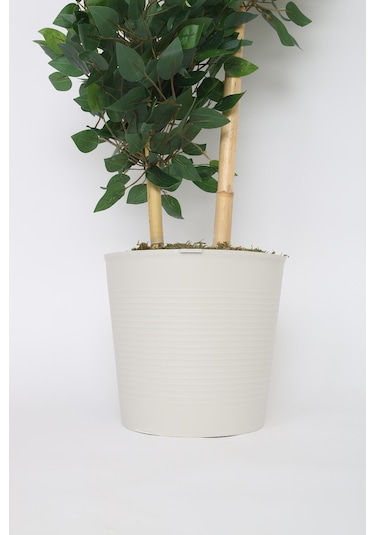 Yapay Ficus Benjamin Ağacı Dolgun Yeşil Yapraklı, Ev Ve Ofis Dekorasyonuna Uygun, Bambu Gövdeli Yeşil