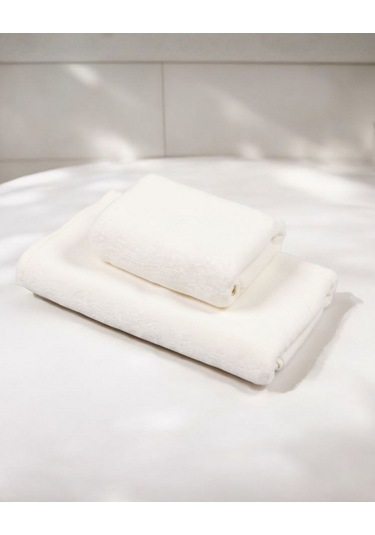 %100 Pamuk Velune Banyo Havlusu Kırık Beyaz 80x160 Otel Serisi Kırık Beyaz
