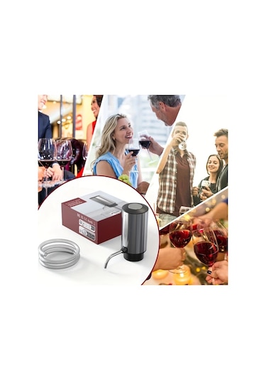 Honeybeeshop Kd-8 Elektrikli Sarap Sürahisi Dekantor Sarap Ve Zeytinyagi Dokme Uyumlu Otomatik Icecek Cesmesi