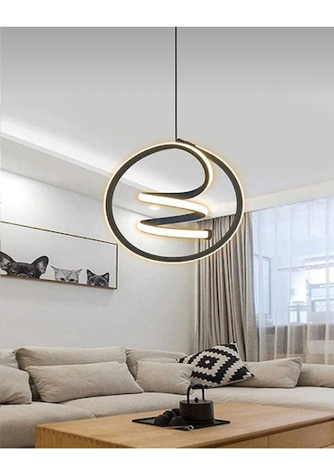 Siyah Kasa Modern Sarkıt Led Avize Günışığı Çocuk-bebek Odası,ant Siyah