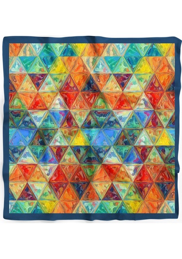 Sırlı Prizma Desen Bandana/fular Çok Renkli
