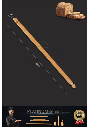 Platinum Serisi Ahşap Hamur Açma Oklavası Merdane Börek Seti 6 Lı