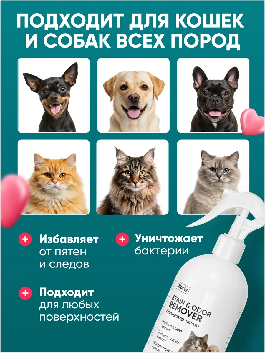 Harly Evcil Hayvan Koku Nötralizatörü, Kedi İdrarı İçin, 500 Ml 445333054