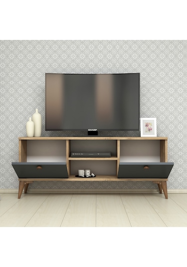 Ferniso Mobilya 120 Cm Tv Ünitesi Çam-antrasit