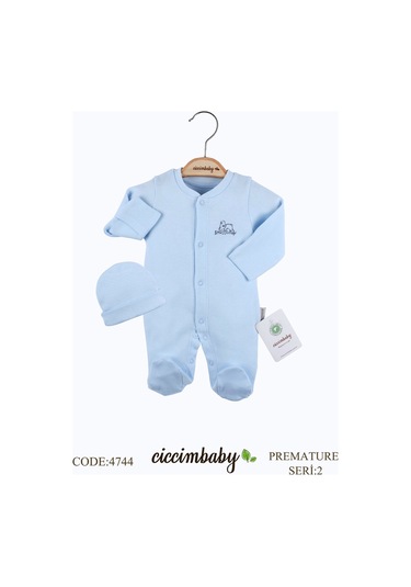 Ciccim Baby Prematüre Bebe Tulum 4744 Mavi 001
