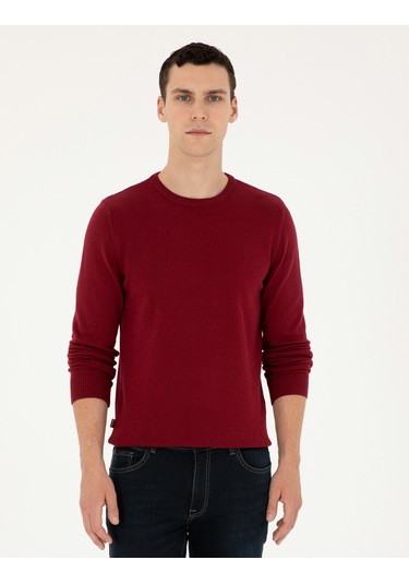 Pierre Cardin Erkek Vişne Kazak /triko 50296575-vr223 Vişne