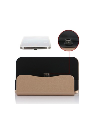 Notech Micro Usb Universal Masaüstü Şarj Aleti Dock Gold