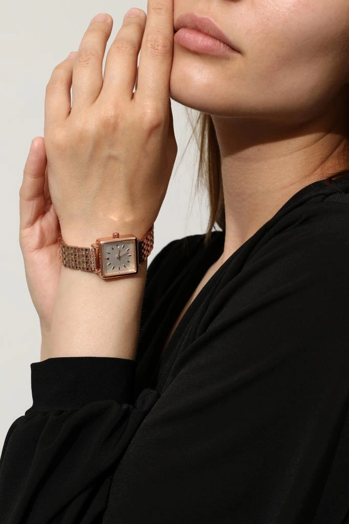 Minimal Kare Rose Kadın Kol Saati Rose Gold