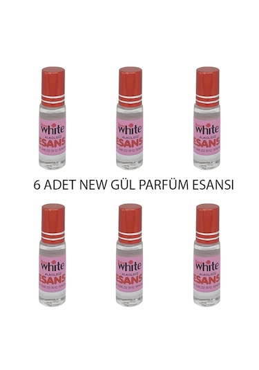 Rose White New Gül Parfüm Esansı 6 x 5 ML