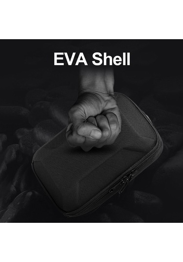 Youtek Erkekler İçin Çok Fonksiyonlu Mini Çanta - Eva Kabuk, Dayanıklı, Suya Dayanıklı, Elle/torba Kullanıma Uygun Siyah Siyah