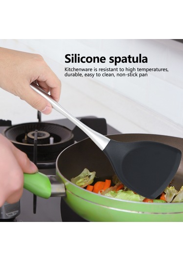 Shineyee Islaklastırıcı Silikon Kasa, Isı Yalıtımı Ve Kaymaz Düzlem Özellikleriyle Ev Ve Restoranlarda Kullanımı Kolay, Ergonomik Saplı, Paslanmaz Çelik Ve Silikon Malzeme, Asma Delikli Tasarım Siyah