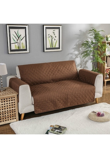 Sones Makinede Yıkanabilir Kanepe Kanepe Kılıfları Kaymaz Koltuk Kanepe Koruyucu Mat Evcil Köpekler Kediler İçin, Boyut: 190x196cm Kahve