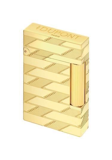 S.t. Dupont Ligne 2 Monogram 1872 Guilloche Çakmak C16178 Altın